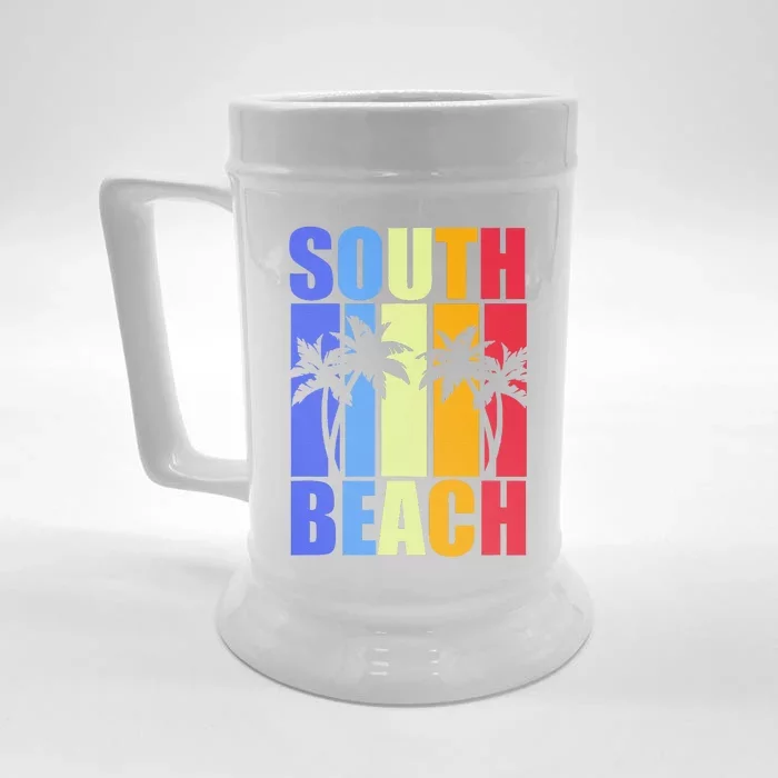 Miami Beach Florida Souvenir Colourful South Beach Front & Back Beer Stein