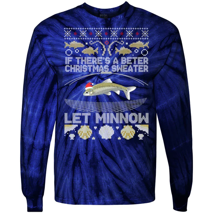 Minnow Bait Fish Trap Angler Fishing Tie-Dye Long Sleeve Shirt