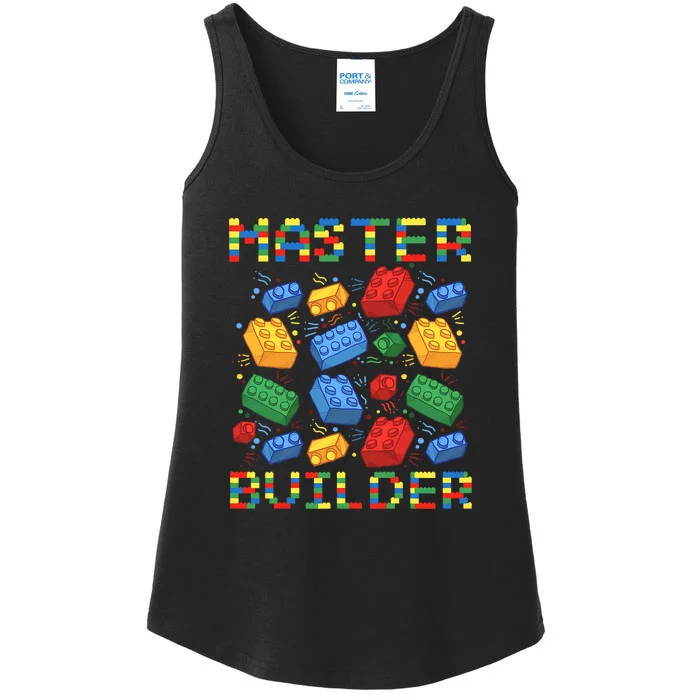 Master Builder Funny Building Blocks Gift Ladies Essential Tank