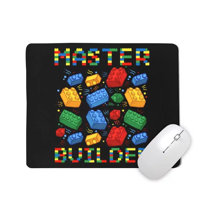 Master Builder Funny Building Blocks Gift Mousepad