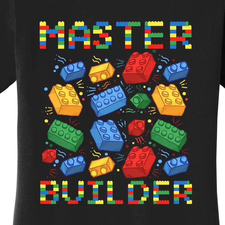 Master Builder Funny Building Blocks Gift Women's T-Shirt