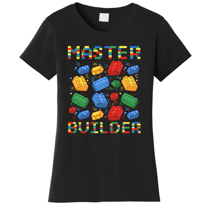 Master Builder Funny Building Blocks Gift Women's T-Shirt