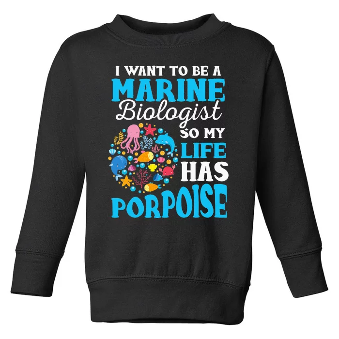 Marine Biology Future Marine Biologist Gift Saying Toddler Sweatshirt