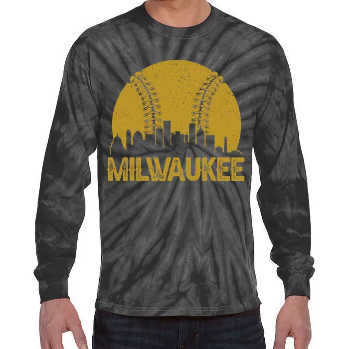 Milwaukee Baseball Fan Tie-Dye Long Sleeve Shirt