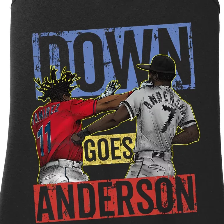 Meme Baseball Funny Down Goes Anderson Ladies Essential Tank