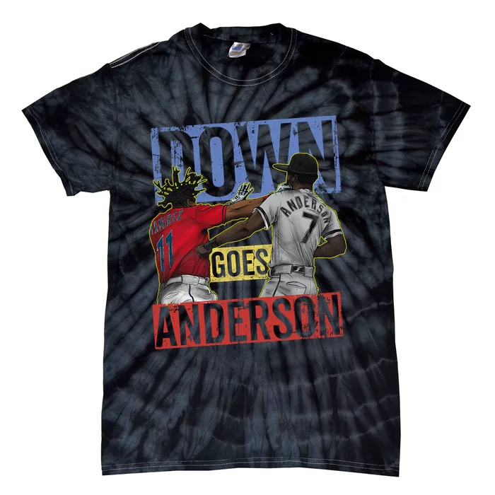 Meme Baseball Funny Down Goes Anderson Tie-Dye T-Shirt