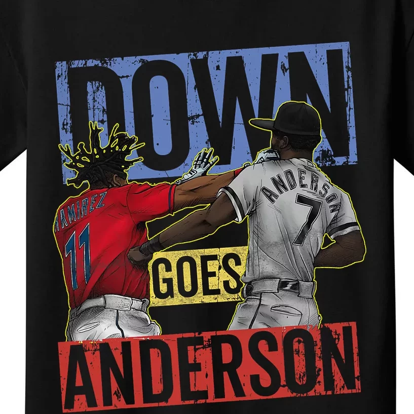 Meme Baseball Funny Down Goes Anderson Kids T-Shirt