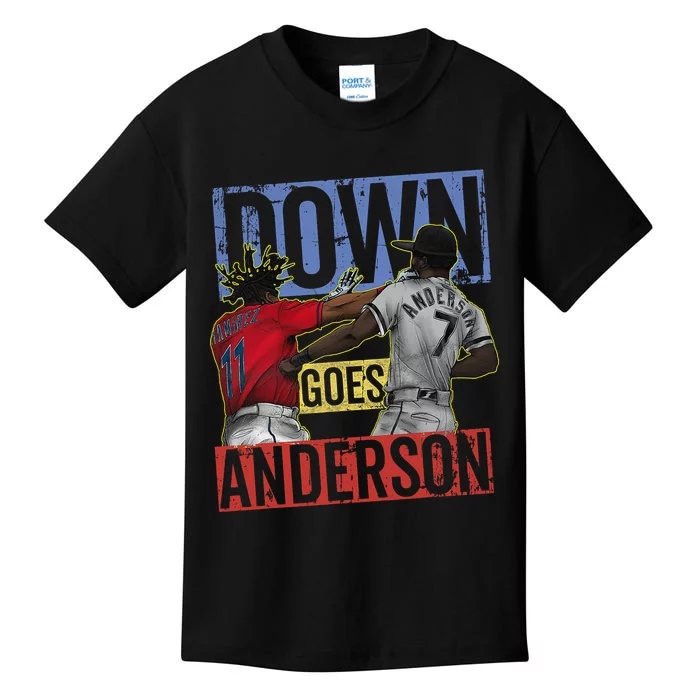 Meme Baseball Funny Down Goes Anderson Kids T-Shirt