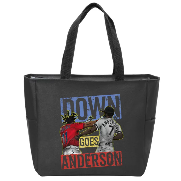 Meme Baseball Funny Down Goes Anderson Zip Tote Bag