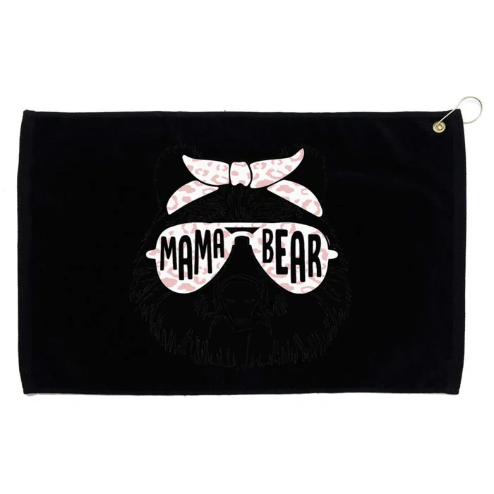 Mama Bear Face Sunglasses Mother Mom Mommy Mother's Day Grommeted Golf Towel