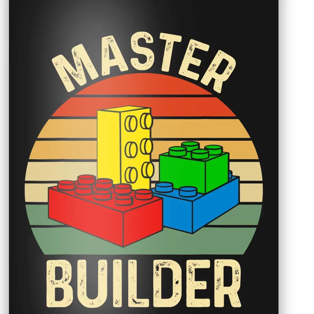 Master Builder Funny Building Blocks Toys Poster