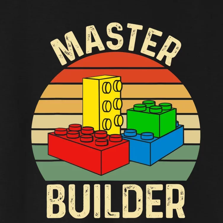 Master Builder Funny Building Blocks Toys Women's Crop Top Tee