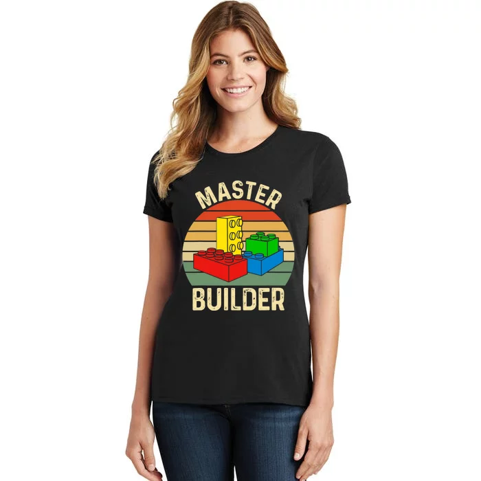 Master Builder Funny Building Blocks Toys Women's T-Shirt