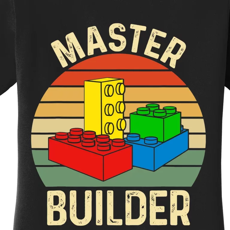 Master Builder Funny Building Blocks Toys Women's T-Shirt