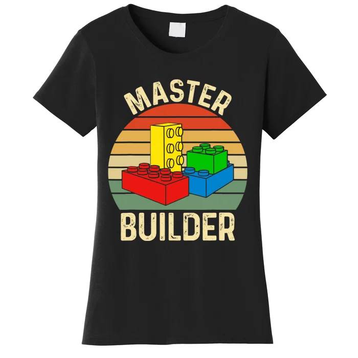 Master Builder Funny Building Blocks Toys Women's T-Shirt