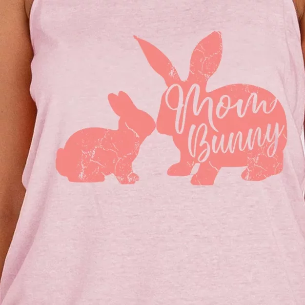 Mom Bunny Funny Matching Easter Gift Gift Women's Knotted Racerback Tank