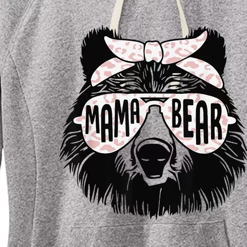 Mama Bear Face Sunglasses Mother Mother's Day gift Women's Fleece Hoodie