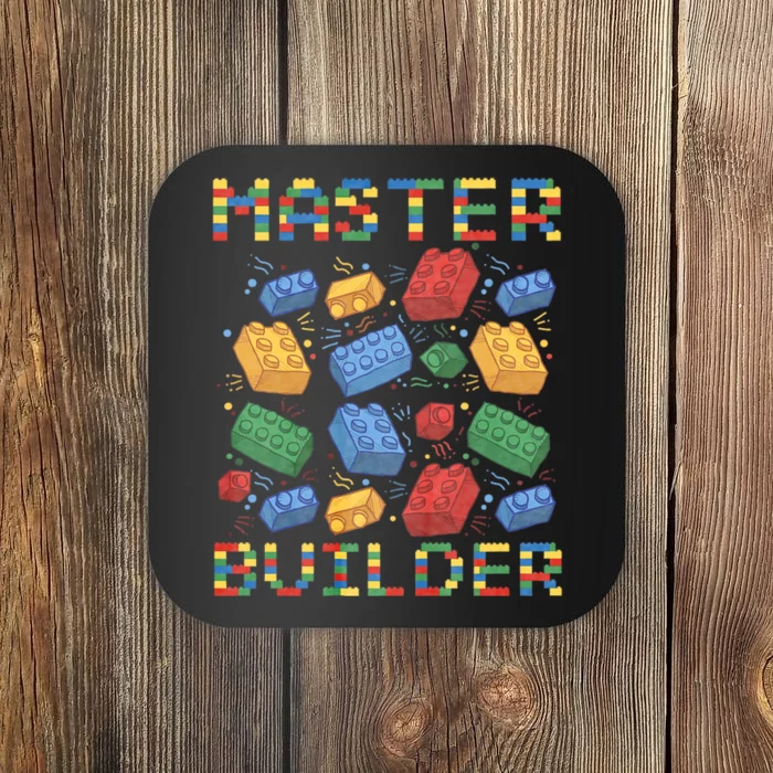 Master Builder Funny Building Blocks Gifts Coaster