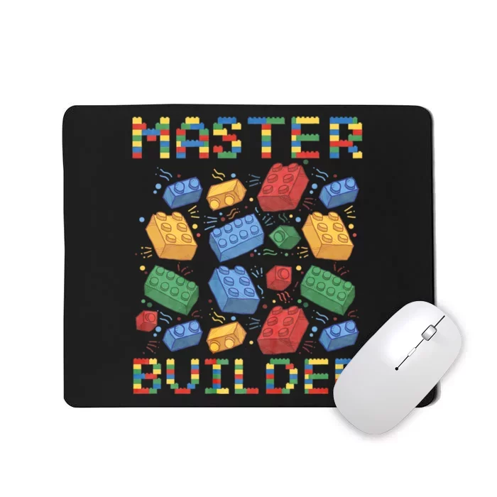 Master Builder Funny Building Blocks Gifts Mousepad