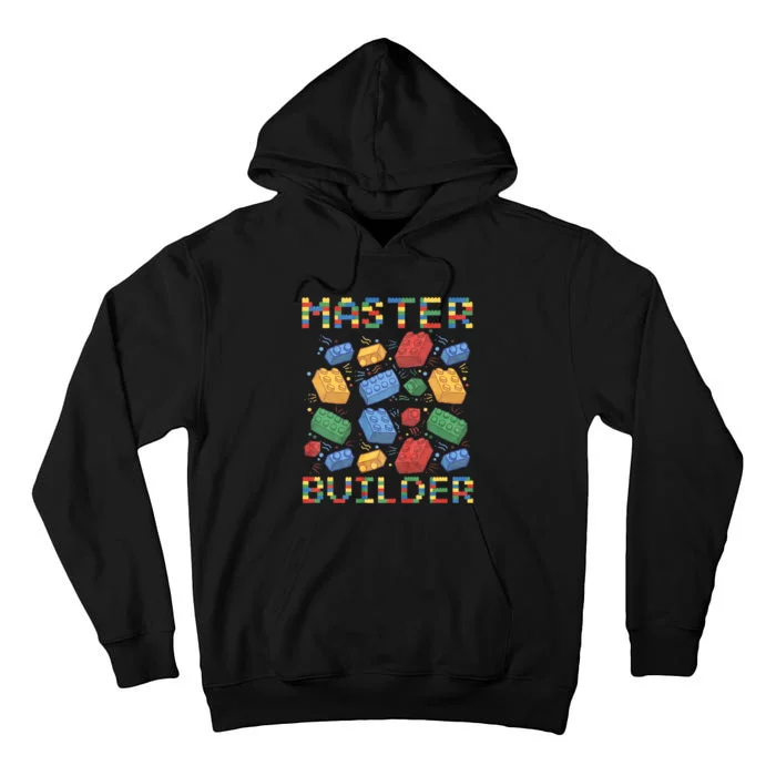 Master Builder Funny Building Blocks Gifts Tall Hoodie