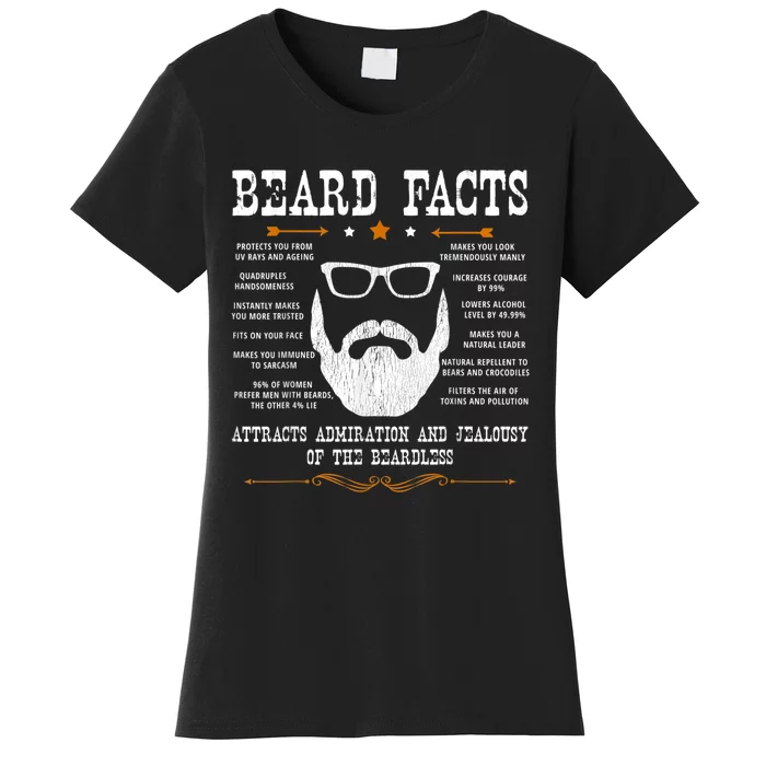 Mens Beard Facts Beard Lover Women's T-Shirt