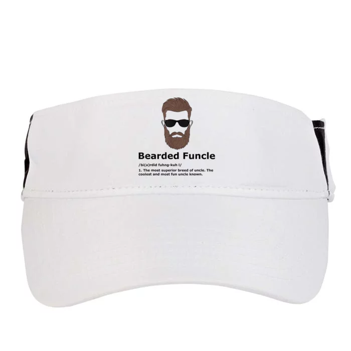 Mens Bearded Funcle Funny Uncle Definition Adult Drive Performance Visor