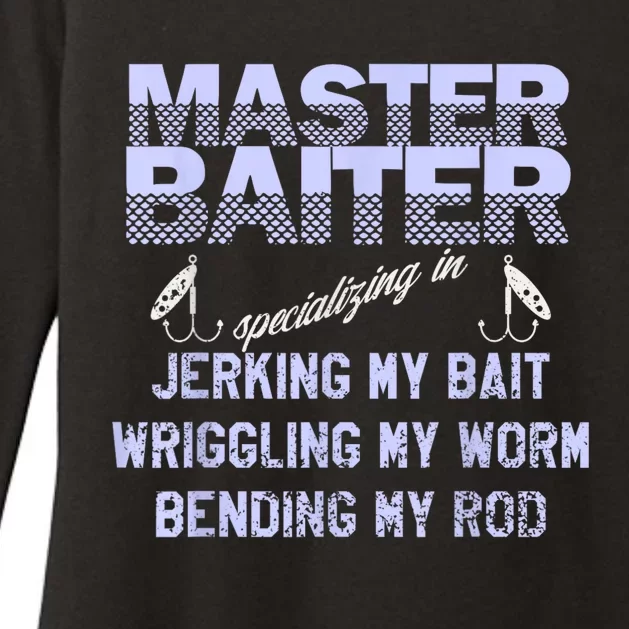 Master Baiter Funny Fishermans Skills List Gift Womens CVC Long Sleeve Shirt