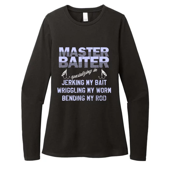 Master Baiter Funny Fishermans Skills List Gift Womens CVC Long Sleeve Shirt