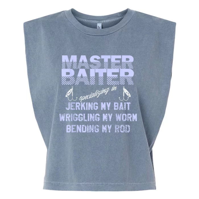 Master Baiter Funny Fishermans Skills List Gift Garment-Dyed Women's Muscle Tee