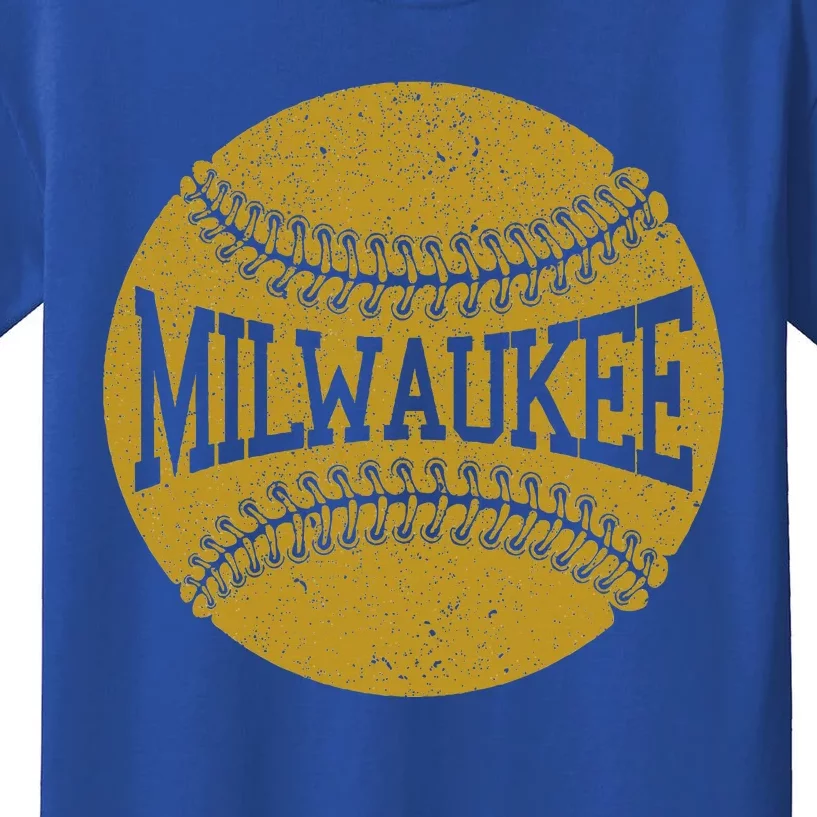 Milwaukee Baseball Fan Kids T-Shirt