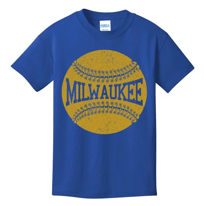 Milwaukee Baseball Fan Kids T-Shirt