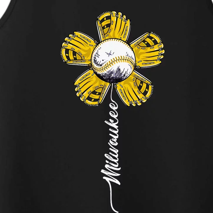 Milwaukee Baseball Flower Performance Tank