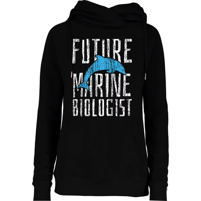 Marine Biology Future Biologist Science Womens Funnel Neck Pullover Hood