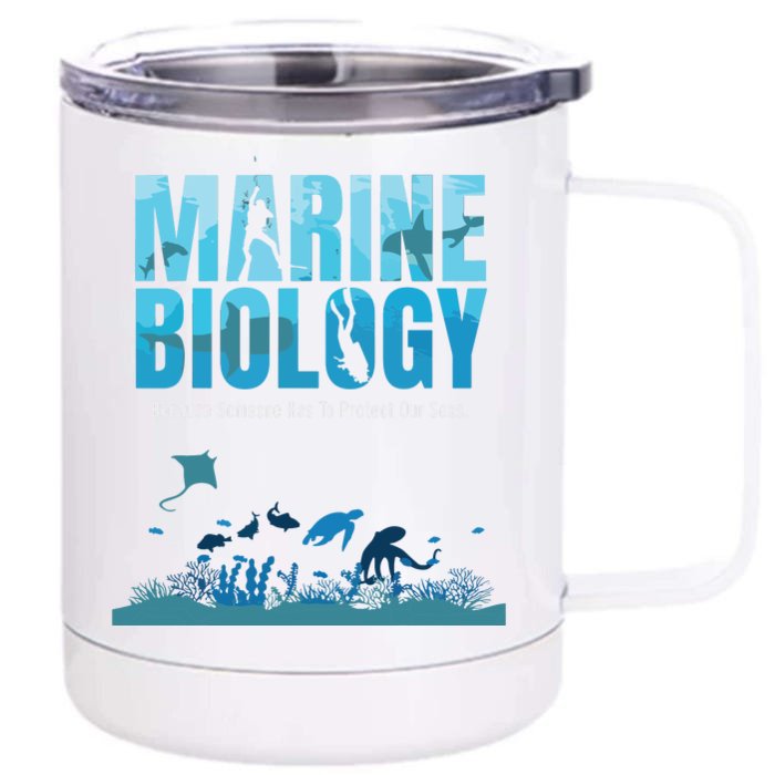 Marine Biology For Marine Biologists Ecologists Gift Front & Back 12oz Stainless Steel Tumbler Cup