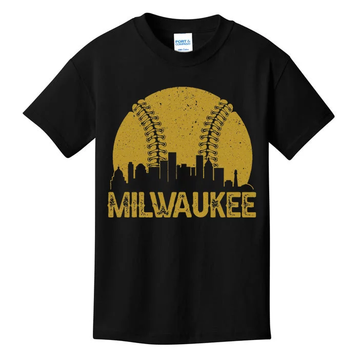 Milwaukee Baseball Fan Kids T-Shirt