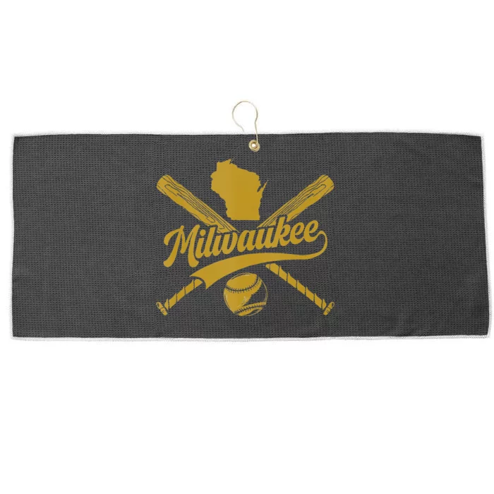 Milwaukee Baseball Fan Large Microfiber Waffle Golf Towel