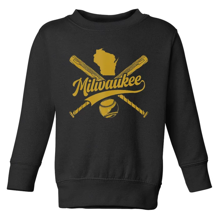 Milwaukee Baseball Fan Toddler Sweatshirt