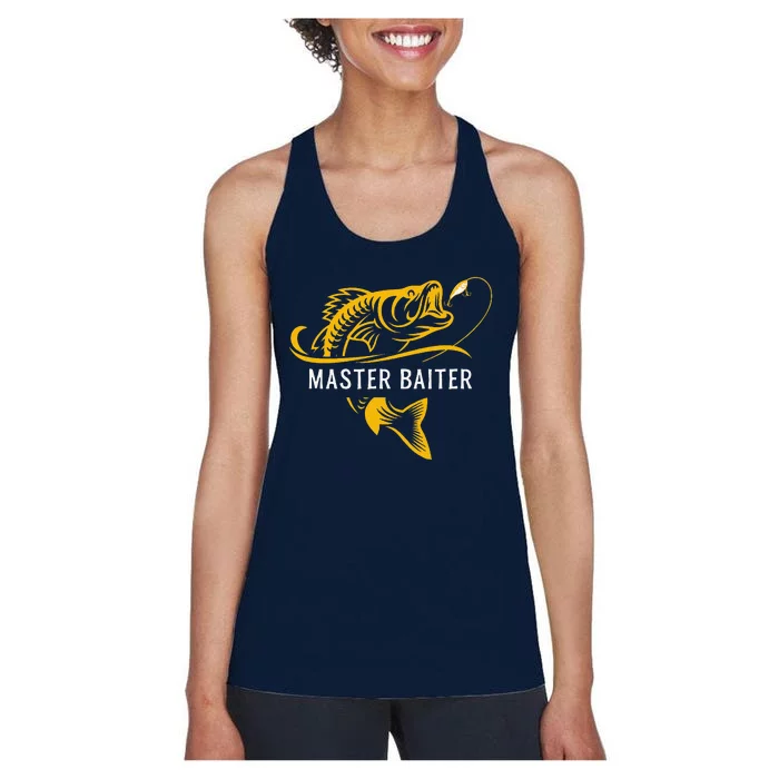 Master Baiter Funny Fishing Women's Racerback Tank