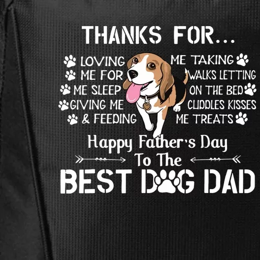 Men Beagle Fathers Day Funny Beagle Lover For Beagle Dad City Backpack