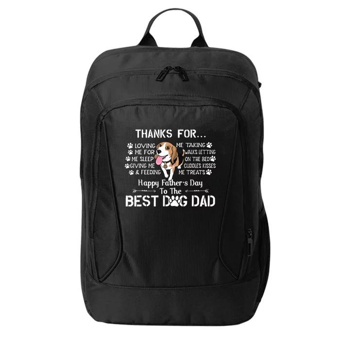 Men Beagle Fathers Day Funny Beagle Lover For Beagle Dad City Backpack