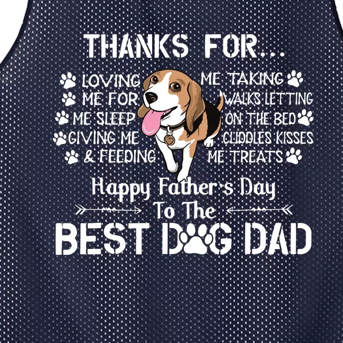 Men Beagle Fathers Day Funny Beagle Lover For Beagle Dad Mesh Reversible Basketball Jersey Tank