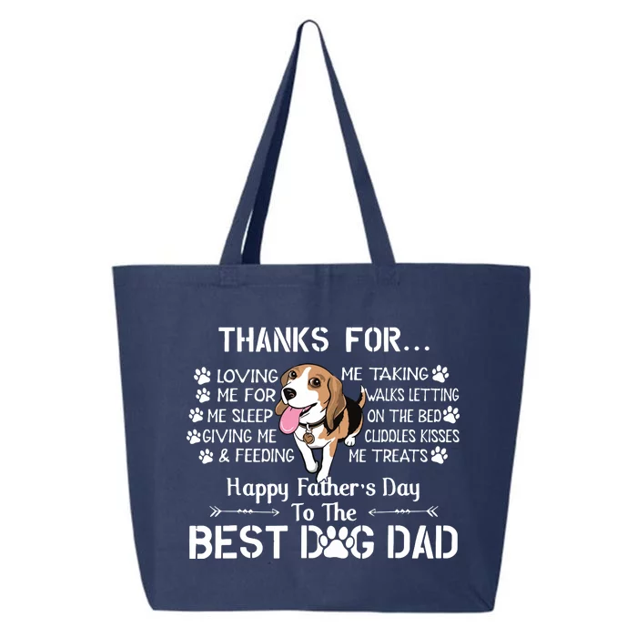 Men Beagle Fathers Day Funny Beagle Lover For Beagle Dad 25L Jumbo Tote