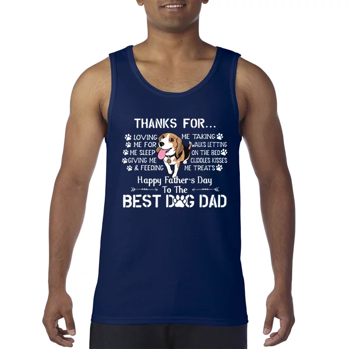 Men Beagle Fathers Day Funny Beagle Lover For Beagle Dad Tank Top