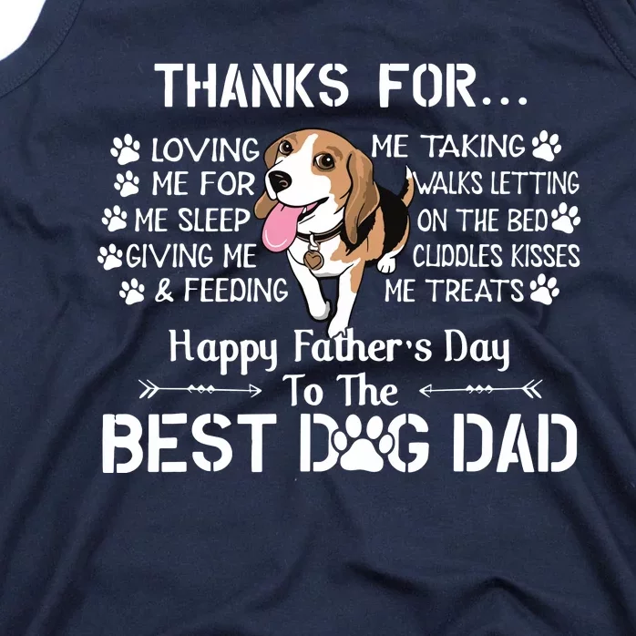 Men Beagle Fathers Day Funny Beagle Lover For Beagle Dad Tank Top