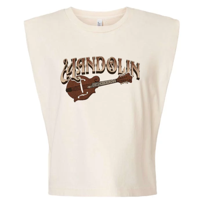 Mandolin Bluegrass Folk Music Mandolin Player Musicians Garment-Dyed Women's Muscle Tee