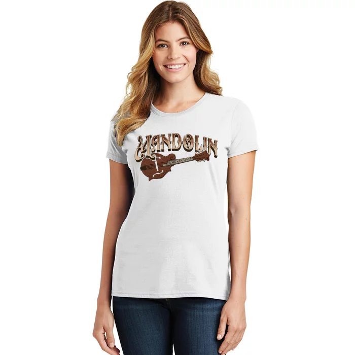 Mandolin Bluegrass Folk Music Mandolin Player Musicians Women's T-Shirt