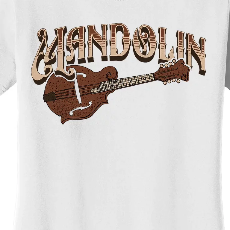 Mandolin Bluegrass Folk Music Mandolin Player Musicians Women's T-Shirt