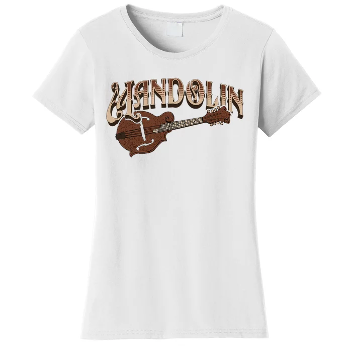 Mandolin Bluegrass Folk Music Mandolin Player Musicians Women's T-Shirt