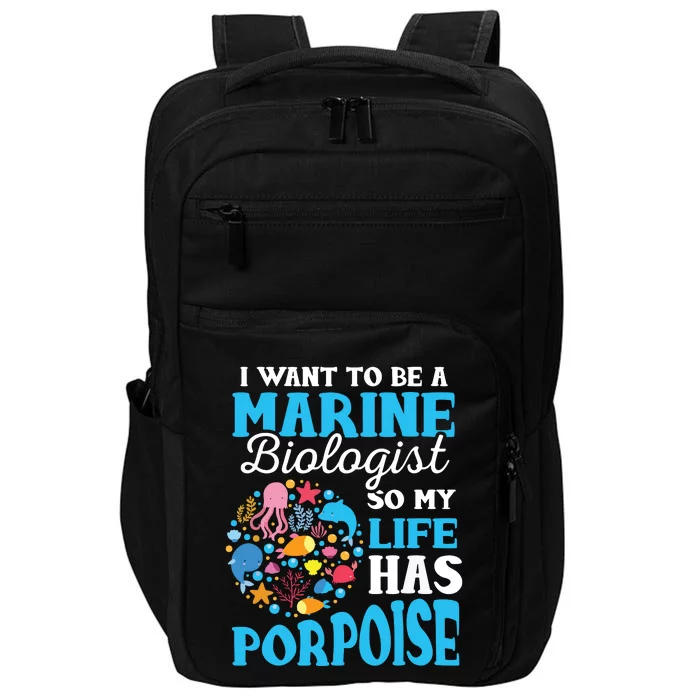 Marine Biology Future Marine Biologist Gift Saying Impact Tech Backpack