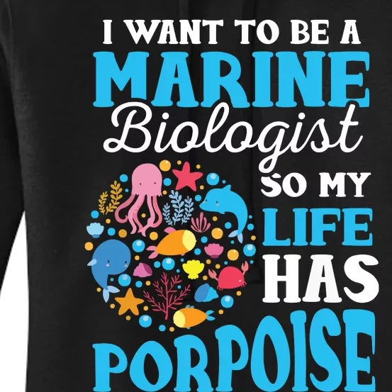 Marine Biology Future Marine Biologist Gift Saying Women's Pullover Hoodie